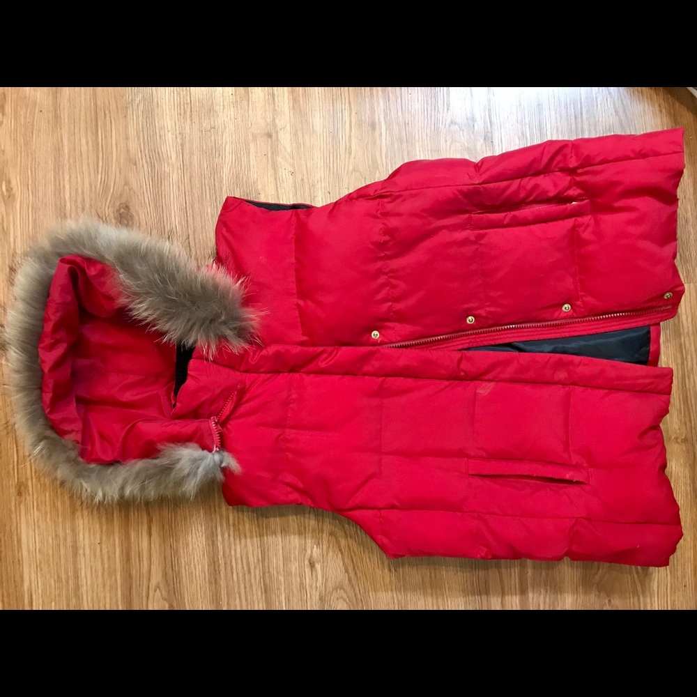 Hooded puffy vest